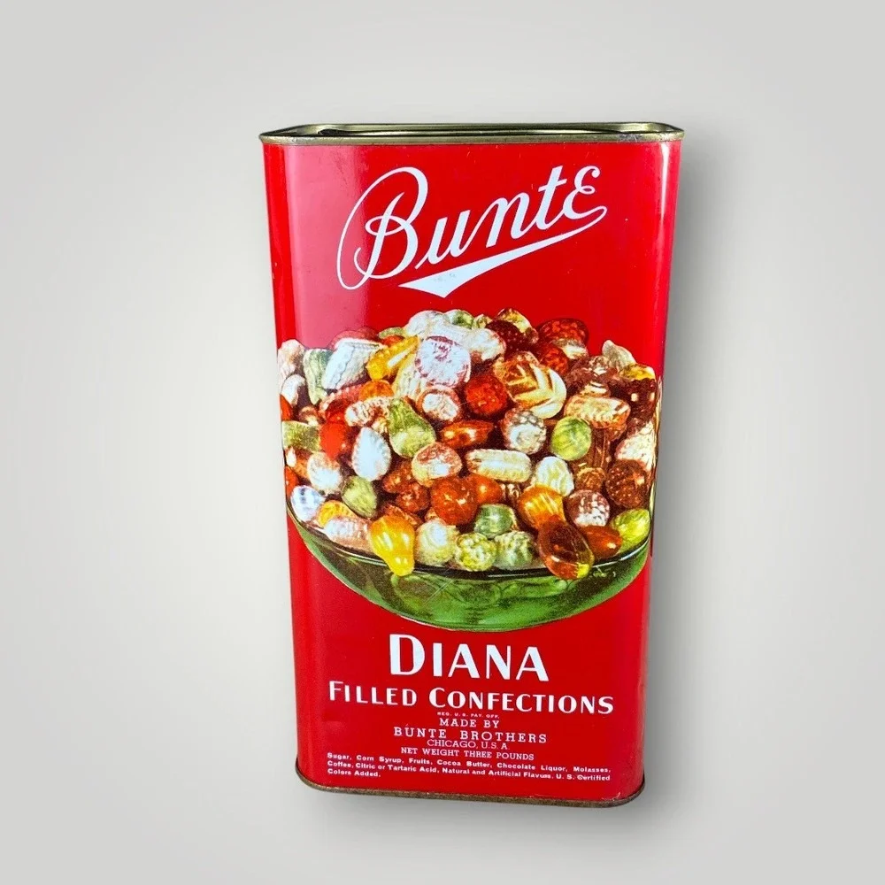 Vintage Bunte Candy EMPTY Red Tin